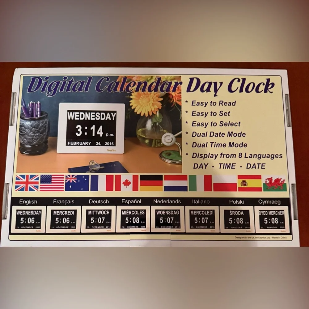 DayClox Digital Calendar Clock - Picture 2 of 7